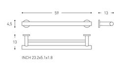 Porte-serviettes double Architect 2050161 Cosmic WC2056CR00