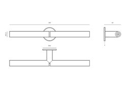 Porte-serviettes double en bois de wengé IN.53.101