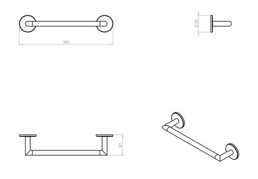 Porte-serviettes rond Duo 2620163 2620164 Cosmic WC2655