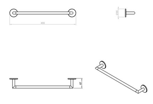 Porte-serviettes rond Duo 2620163 2620164 Cosmic WC2655