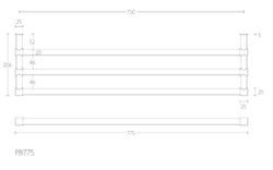 Porte-serviettes étagère Formani WC2705IM00