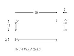Porte-serviettes rotatif Logic 2260274 Cosmic WC2157CR00