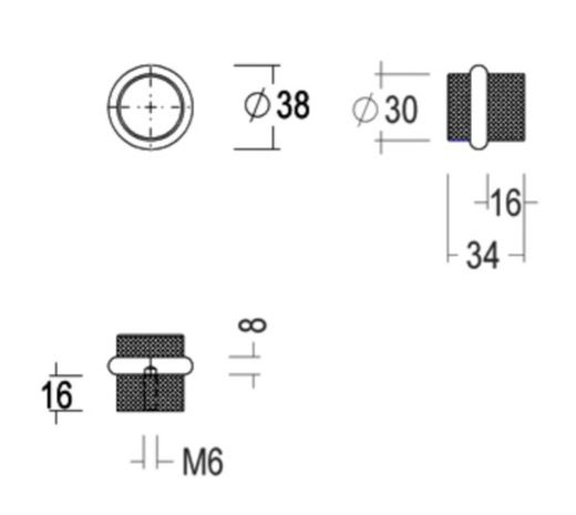 Butée de porte 190DS MONTREUX par Quincalux UT0155