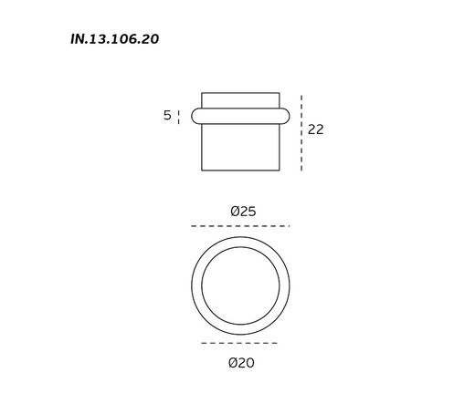Butée de porte IN.13.106.20 JNF UT1291IM00
