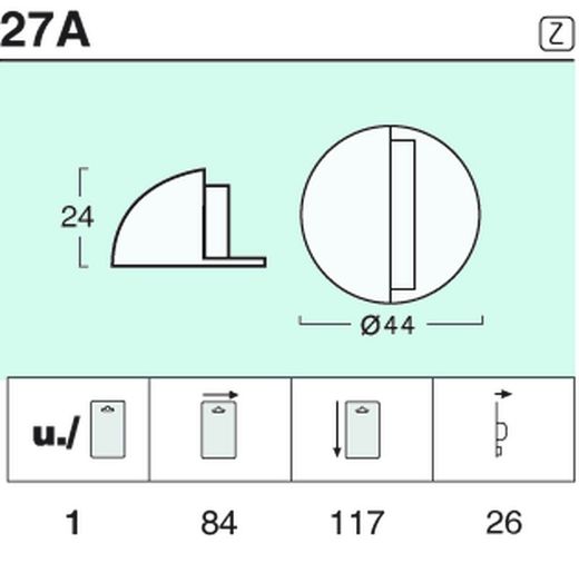 Butée de porte Lux UT3050