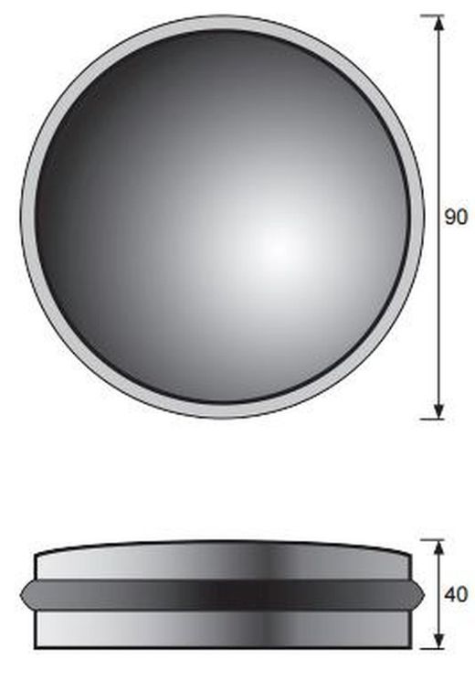 Butée/retenue de porte Micel 90 mm en acier inoxydable, réf. UT1019AI90
